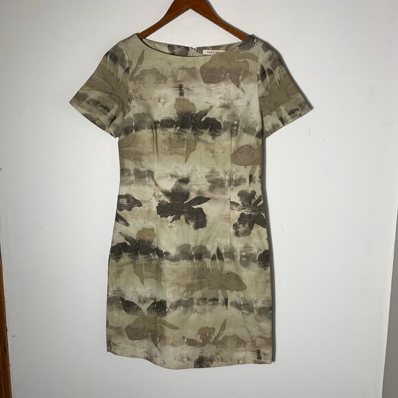 Womens Hache Sheath Dress Floral Cotton Blend Made in Italy Size 38/S EUC! - Picture 1 of 3